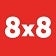 8x8 logo red